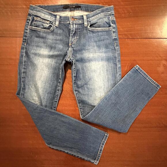 Joe's Jeans Denim - Joe's Jeans The Libby Crop Mid Rise Straight Leg Jeans Blue Wash Size 27